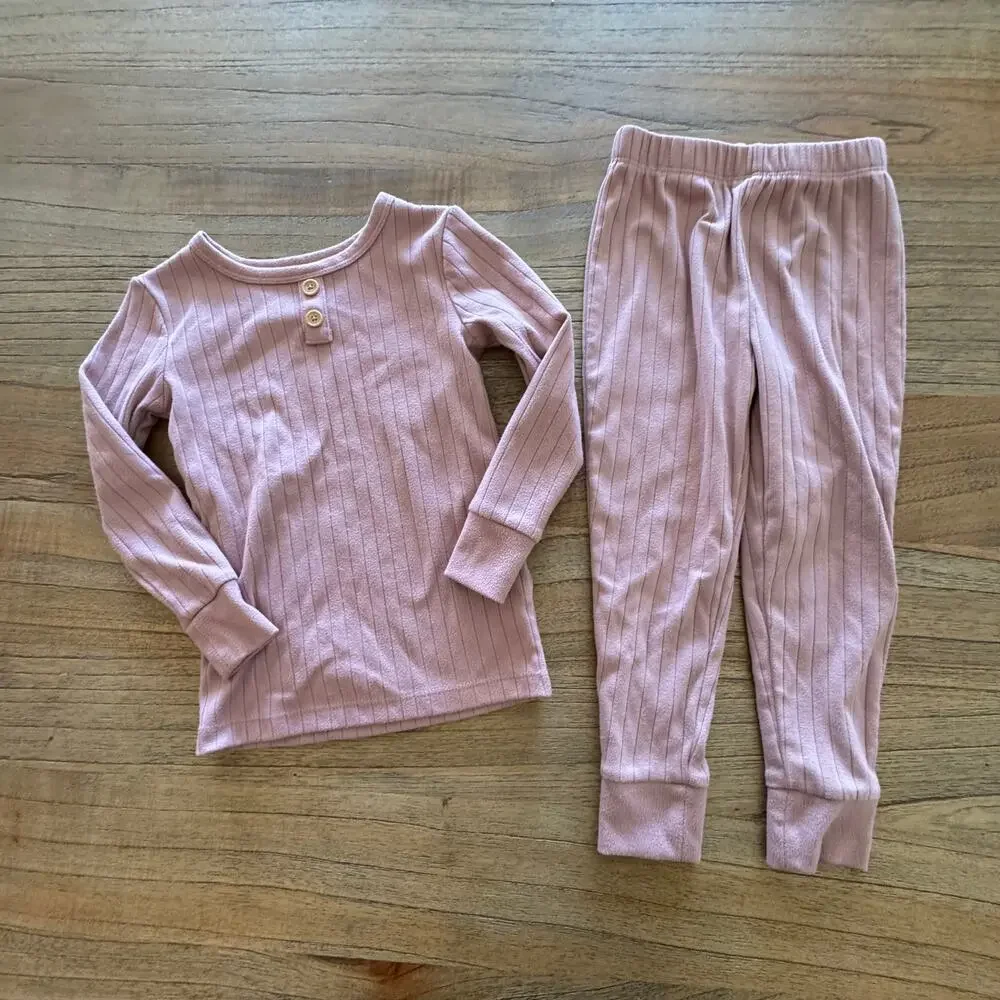 Cloud Island Toddler Snug Fit Long Sleeve Ribbed Pajama Set - Size 3T